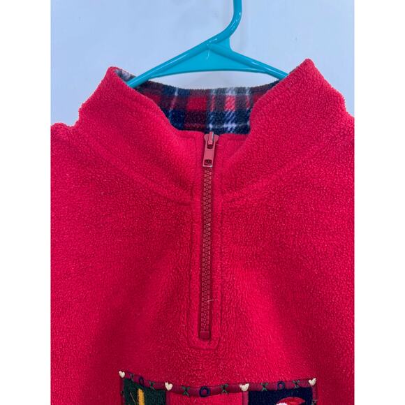 Vintage Longaberger Christmas Quarter Zip Fleece - Picture 3 of 10